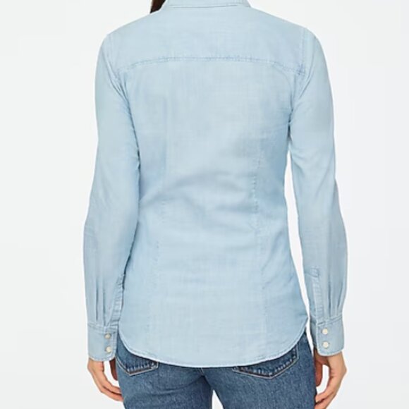 Never Been Worn J Crew Factory Chambray Shirt in Signature Fit - Picture 3 of 10